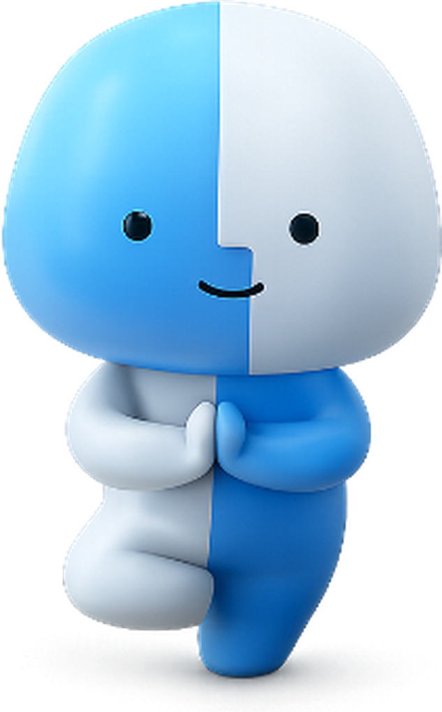 Lil Finder Guy standing politely