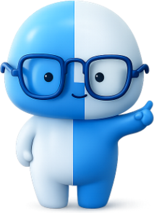 Lil Finder Guy wearing glasses